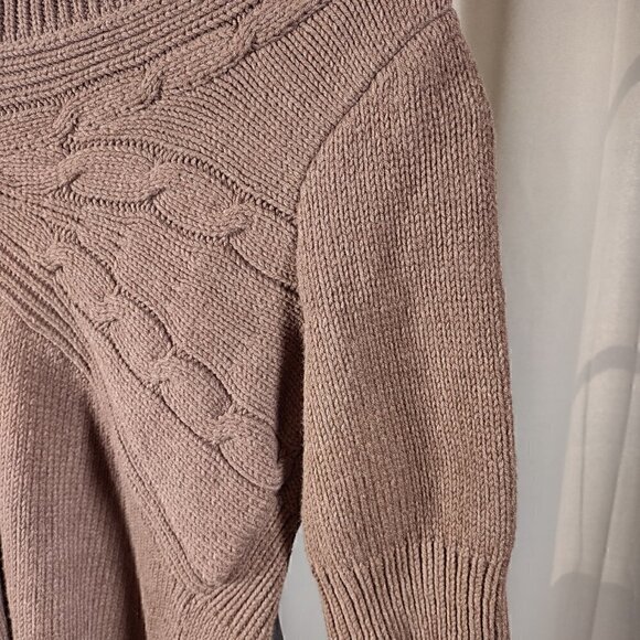 Apt. 9 Women's Cotton Blend Brown Turtleneck Sweater Size Large - Picture 4 of 9